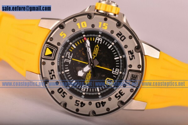 Richard Mille Perfect Replica RM028 Watch Steel Yellow Rubber
